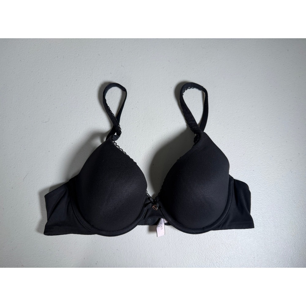 Body by Victoria's Secret Bra Size 34B Black Lined Demi Cup Multi-Way Underwire